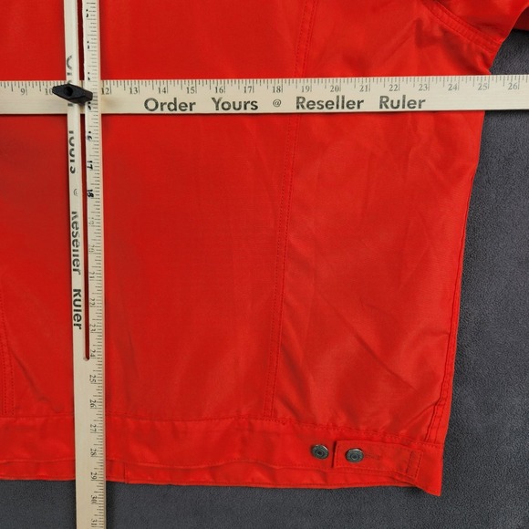 Levis Trucker Jacket Mens XXL Orange Polyester Utility Lightweight Unlined - Picture 8 of 10